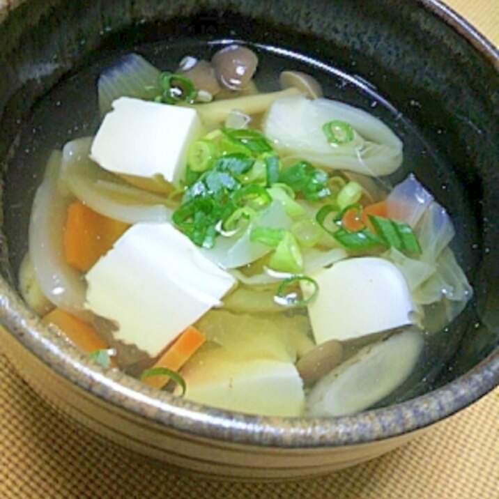 簡単！野菜たっぷり和風スープ☆